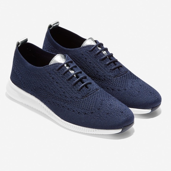 Cole Haan Women’s 2.Zerogrand Stitchlite Oxfords in Navy Blue Size 10.5 B - Picture 1 of 11